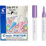 pilot pintor keçeli markör dekor boya kalemi (f) metalik mor sw-pt-f-mv (6 lı paket) - Yok
