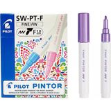 Pilot Pintor Keçeli Markör Dekor Boya Kalemi (F) Metalik Mor Sw-Pt-F-Mv (6 Lı Paket)