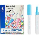 Pilot Pintor Keçeli Markör Dekor Boya Kalemi (F) Pastel Mavi Sw-Pt-F-Pl (6 Lı Paket)
