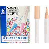 Pilot Pintor Keçeli Markör Dekor Boya Kalemi (F) Pastel Turuncu Sw-Pt-F-Po (6 Lı Paket)