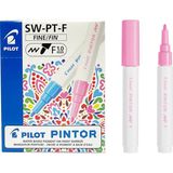 pilot pintor keçeli markör dekor boya kalemi (f) pembe sw-pt-f-p (6 lı paket) - Yok