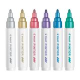 Pilot Pintor-M-6 Color Marker Kalem Seti 6 Renk Metalik