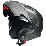 Pilot Road Sv Mat Siyah Çene Açılır Motosiklet Kaskı - 2XL