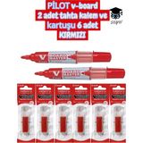 Pilot V-Board 2 Adet Tahta Kalem ve Kartuşu 6 Adet - 0 - diğer