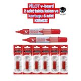 PİLOT v-board 2 adet tahta kalem ve kartuşu 6 adet