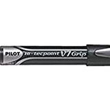 Pilot V7 dönerbaşlı kalem iğne ucu ve Lastiklenmiş Griff 0,7 mm Karbid kurşunlu 0,5 mm genişliği 12 adet siyah