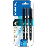 Pilot Vball 7 tükenmez kalem, sıvı mürekkepli, 0,7 mm uç, siyah, 3 adet, siyah, 131200301