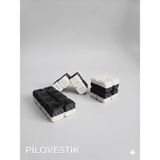 Pilovestik Katlaç Sonsuzluk Küpü 3D Stres Oyuncağı Fidget Toy - Siyah Beyaz