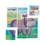 Pilsan Hayvan Serisi 9 Parça Puzzle Set 03-355-GRI Su Aygırı