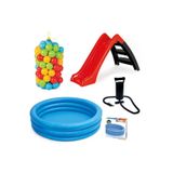PİLSAN Kristal Havuz Funny Kaydırak Top Ve Pompa Set
