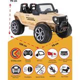 Pilsan Safari 24V Akülü Araç 4x4 Çift Kişilik Kumandalı Bej Renk Güçlü Motor Yapısı