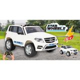 Pilsan Star Wheels 12V Akülü, Kumandalı, Tek Kişilik 4 Tekerlekli Yarış Arabası – 50 kg Kapasiteli Çocuk Aracı - Beyaz