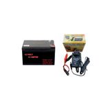 Pilsan Uyumlu Akülü Araç Için 12v 12ah 12 Volt 12 Amper Akü + 12 Volt Şarj Cihazı Adaptör