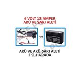 Pilsan Uyumlu Çocuk Oyuncak Akülü Araba 6V 12 Ah 6 Volt 12 Amper Akü Ve Şarj Adaptörü