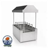 Pimak Davlumbazlı Kömürlü Yatay Tip 4+4 Şiş / 20+20 Piliç Çevirme