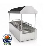 Pimak Davlumbazlı Kömürlü Yatay Tip 8+8 Şiş / 40+40 Piliç Çevirme