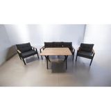 Pimango Pi Elize Bahçe Balkon Mobilyası Antrasit 3+1+1 Ve Perla Çam Masa
