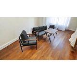 Pimango Pi Elize Bahçe Balkon Mobilyası Gri Antrasit 3+1+1 Ve Perla Çam Masa Naturel