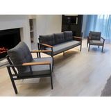 Pimango Pi Elize Bahçe Ve Balkon Mobilyası Gri Antrasit 3+1+1 - Antrasit - Gri
