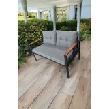 Pimango Pi Elize Tekli Bahçe Mobilyası,balkon Mobilyası 2'li 60X120CM Gri