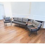 Pimango Pi Locca Bahçe Ve Balkon Mobilyası Gri Antrasit 3+1+1 - Antrasit - Gri