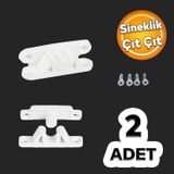 Pimapen Pvc Pencere Kapi Sineklik Kapama Cit Cit Plastik Pratik Tutucu Aparat 2 Adet