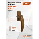 Pimapen PVC Pencere Kolu – Plastik – Altınmeşe/Kahverengi – Model 2 – (4 Adet)