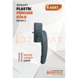 Pimapen PVC Pencere Kolu – Plastik – Antrasit – Model 2 – (5 Adet)