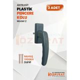 Pimapen PVC Pencere Kolu – Plastik – Antrasit – Model 3 – (2 Adet)