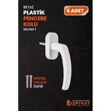 Pimapen PVC Pencere Kolu – Plastik – Beyaz – Model 1 – (4 Adet)