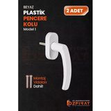 Pimapen PVC Pencere Kolu – Plastik – Beyaz – Model 2 – (1 Adet)