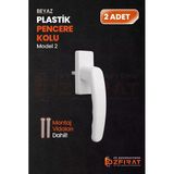 Pimapen PVC Pencere Kolu – Plastik – Beyaz – Model 2 – (2 Adet)