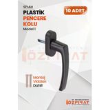 Pimapen PVC Pencere Kolu – Plastik – Siyah – Model 1 – (10 Adet)