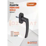 Pimapen PVC Pencere Kolu – Plastik – Siyah – Model 2 – (1 Adet)