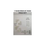 Pimapen Sineklik Yedek Parça Takımı (Köşeler + Menteşe+Çıtçıt+Tutacak) - Gri