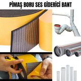 Pimaş Gider Borusu Ses Giderici Kauçuk Bant Yapışkanlı 10Cm X 10Metre