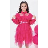 Pimento Barbie Elbise - 12 Yaş - 00469 Fuşya