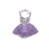 Pimento Bebek Parti Elbise - 3 - 6 Ay - Gri - Mor