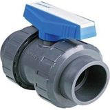 Pimtaş U-Pvc Yapıştırma Muflu 90MM Küresel Su Vanası - Açık Gri