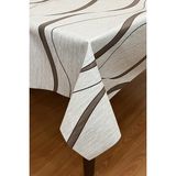Pimula Home Pvc Kaymaz Elyaf Tabanlı Silinebilir Muşamba Masa ÖRTÜSÜ_151-A - Kahverengi - 140 x 220 cm