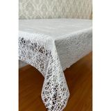 Pimula Home Pvc Şeffaf Kaplamalı Ip Desenli Silinebilir Muşamba Masa ÖRTÜSÜ_1032-A - Beyaz - 140 x 180 cm