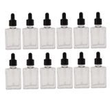 PimyRcyi 12 adet 1oz küçük boş uçucu yağ damla şişe 30ml kare özü cam damlalıklı şişeler laboratuvar damlama serum kabı (temiz)