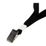 Pin 50 Li Metal Klipsli Siyah Yaka Kart İpi