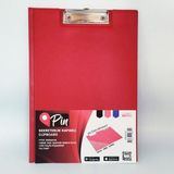 Pin A4 Kapaklı Sekreterlik Kırmızı 100 Sayfa Kapasiteli PVC Malzemeden Üretilmiştir