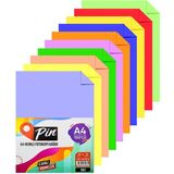 Pin A4 Renkli Fotokopi Kağıdı Canlı Renkler 10 Renk 100 Lü (Pin-1061)