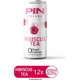Pin Hibiskus Çayı 250 ml x 12 Adet Şekersiz ve Kalorisiz Ferahlatıcı İçecek