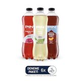 Pin Hibiskus Çayı & Cool Lime & Şeftali Soğuk Çay Deneme Paketi - Şekersiz & Kalorisiz 6X1Litre Ice Tea