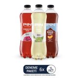 Pin Hibiskus & Pin Cool Lime & Pin Şeftalili Soğuk Çay Deneme Paketi - Şekersiz & Kalorisiz - 6 Adet x 1 Litre Ice Tea - 6 litre