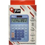 Pin Masaüstü Hesap Makinesi 12 Haneli Mavi Ergonomik Tasarım ve Güneş Enerjisi 101M