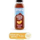 Pin Şeftali Aromalı Soğuk Çay - Şekersiz & Kalorisiz - 250 ml x 12 Adet Ice Tea